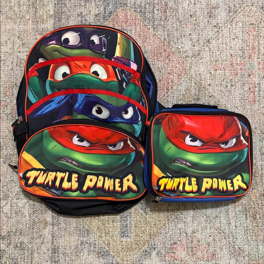 Teenage Mutant Ninja Turtles Kids Backpack and Lunchbox Set - Multicolor